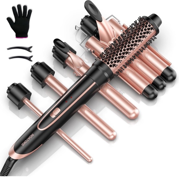 Other - 5 in 1 Curling Iron Set, Curling Wand Set with Changeable Attachment included